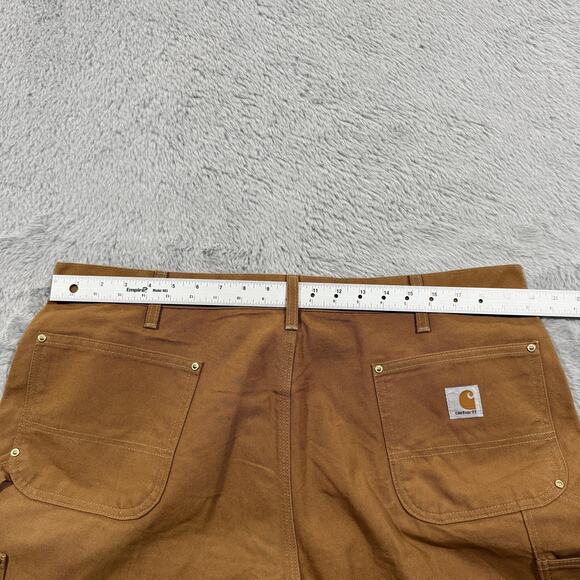 Vintage Carhartt Pants Mens 42x32 Brown B01 Loose Fit Double Knee Work USA - Picture 11 of 15